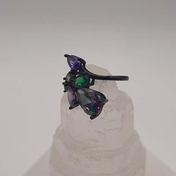 R602 Sterling Silver Mystic Topaz Ring - Charmed Aroma - Picture 2 of 8